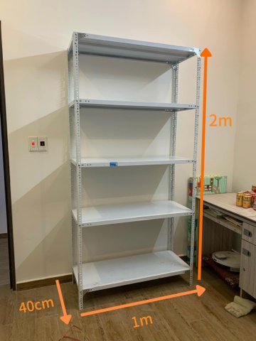 Kệ V lỗ 5 tầng Rộng 40 dài 1m cao 1m2